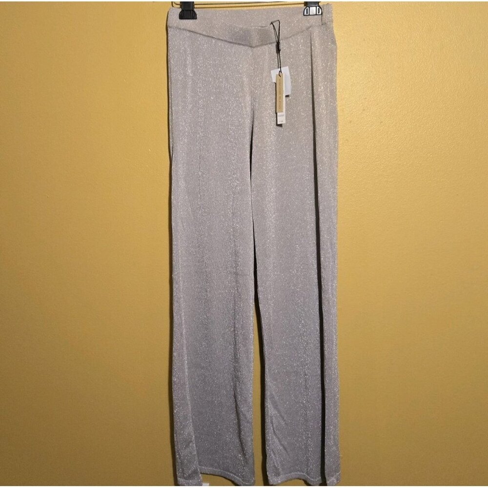 TAHARI Champange Lurex High Winter 2024 Small Sparkling‎ Silver Wide THR5211NR